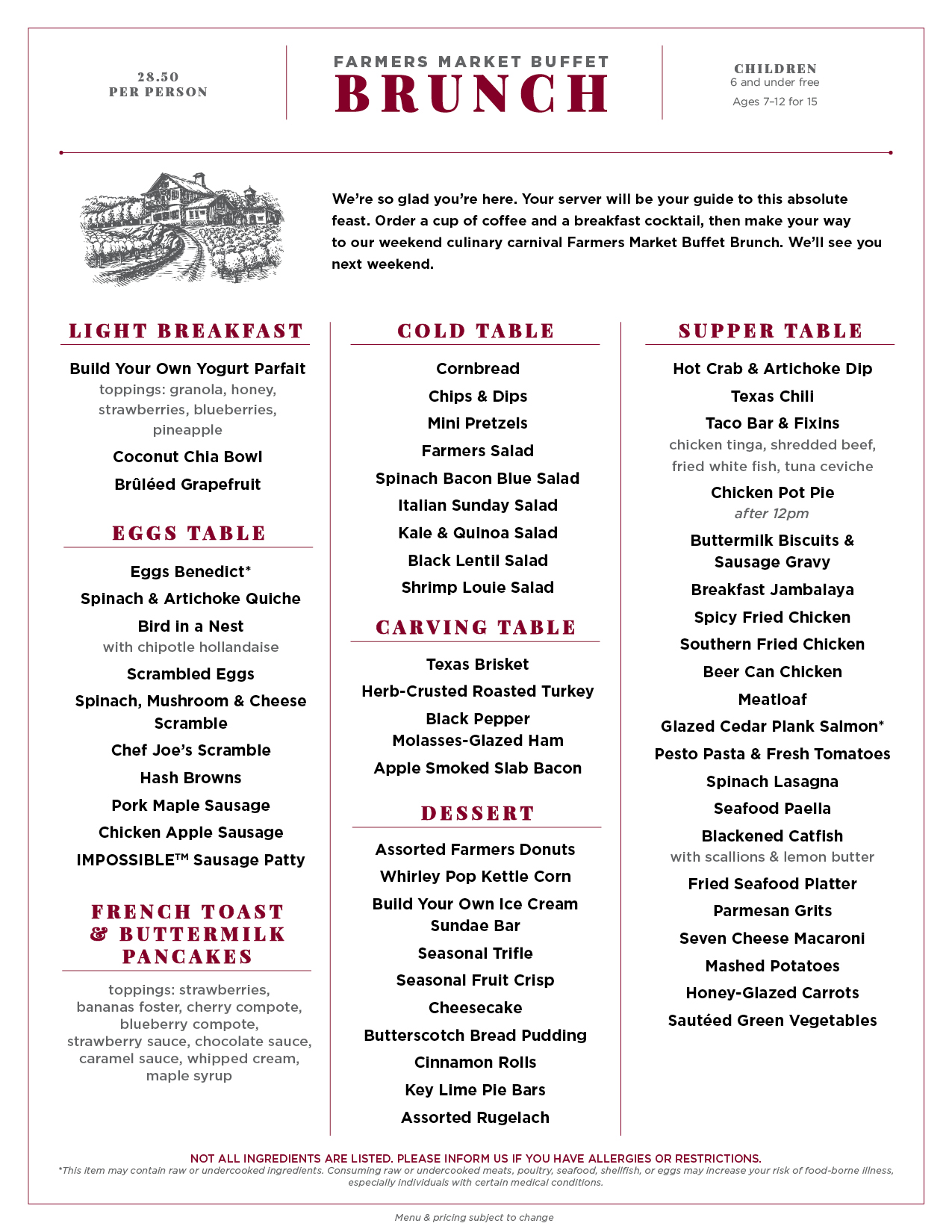 Brunch in King of Prussia | Brunch KOP Menu | Founding Farmers